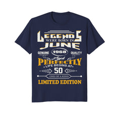Legends Were Born In June 1968, 50th Birthday Gift Shirt