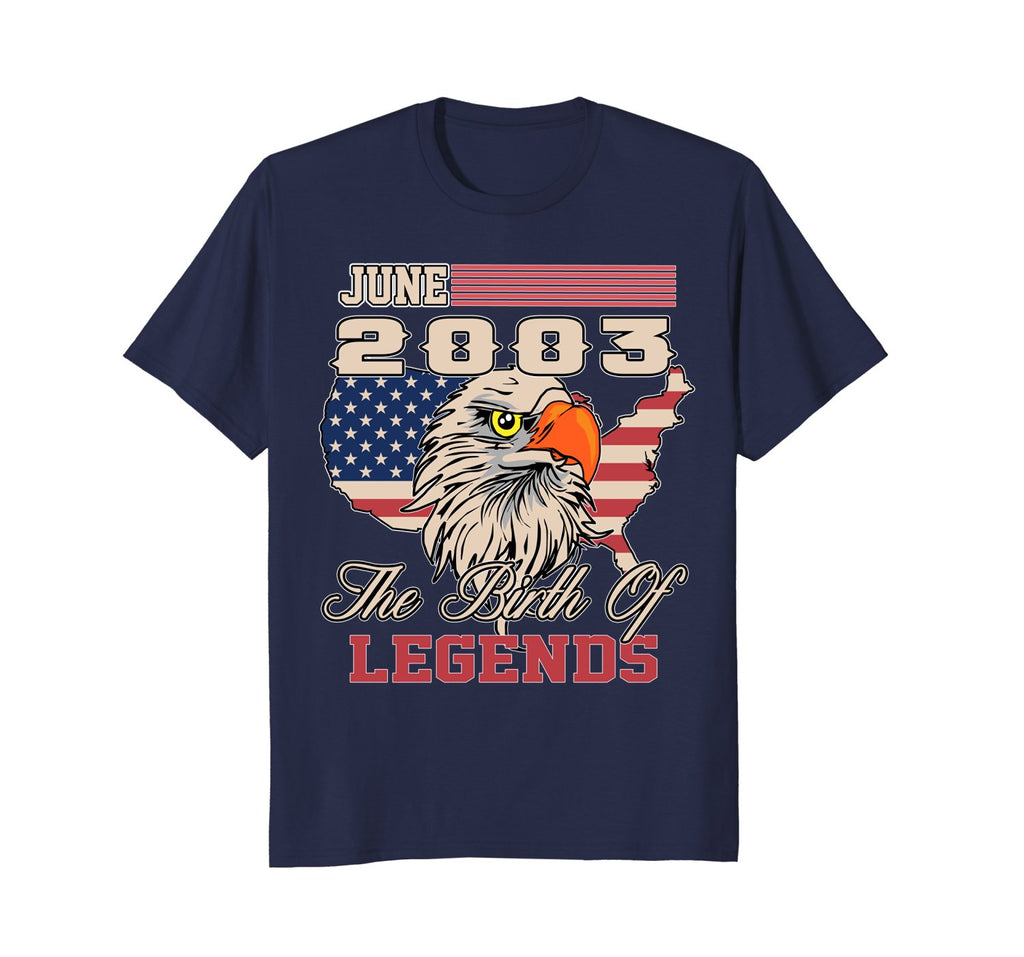 June 2003 Birthday T-shirt Awesome Birth of Legends