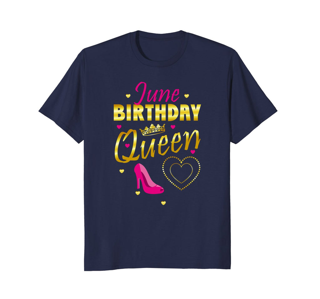 Woman Born In June Birthday Gift T-Shirts Pink Shoe Funny