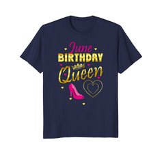 Woman Born In June Birthday Gift T-Shirts Pink Shoe Funny