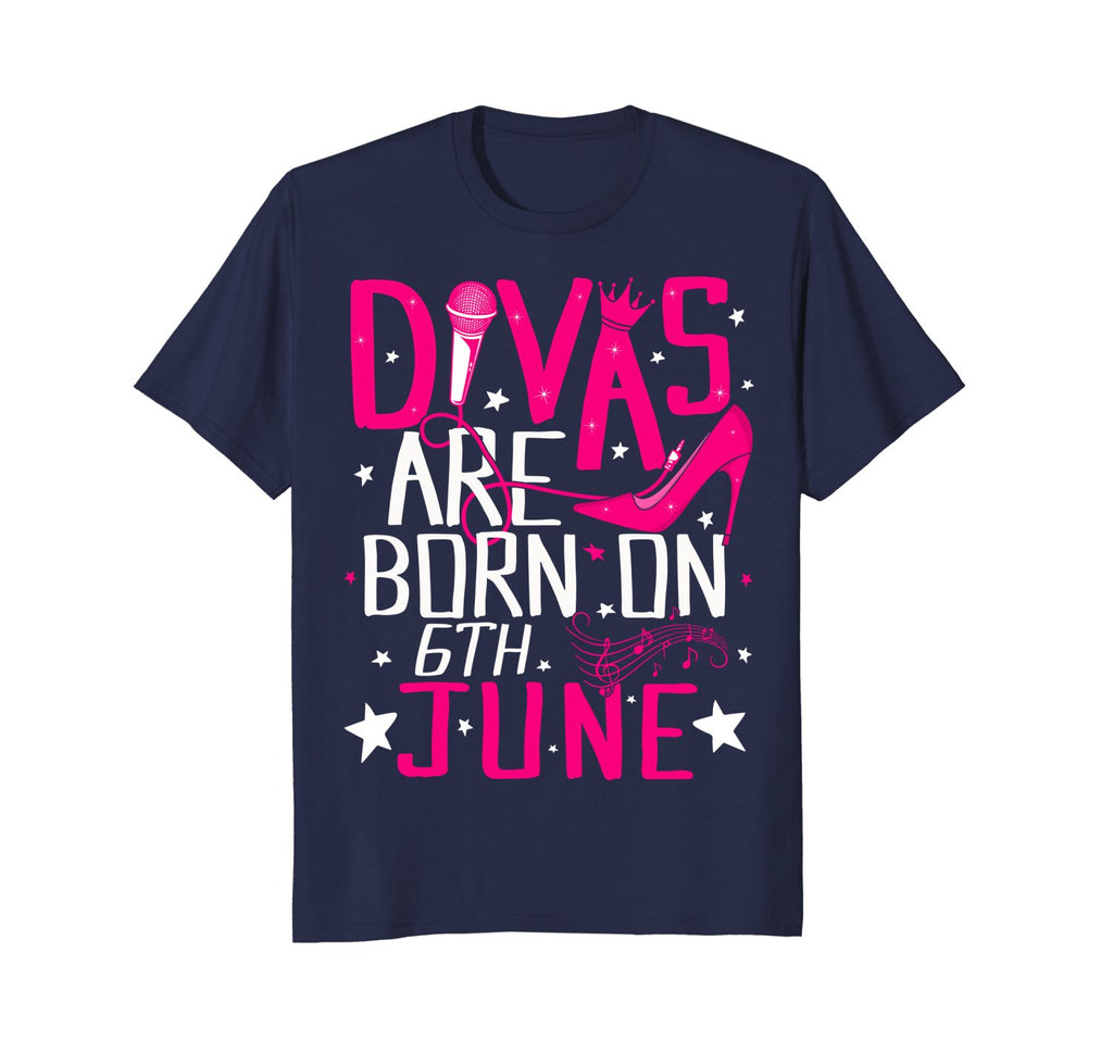 Divas Are Born On June 6th T-shirt Gemini Cancer Birthday