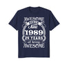 Image of Awesome Since June 1989 T-Shirt 29th Birthday Gift