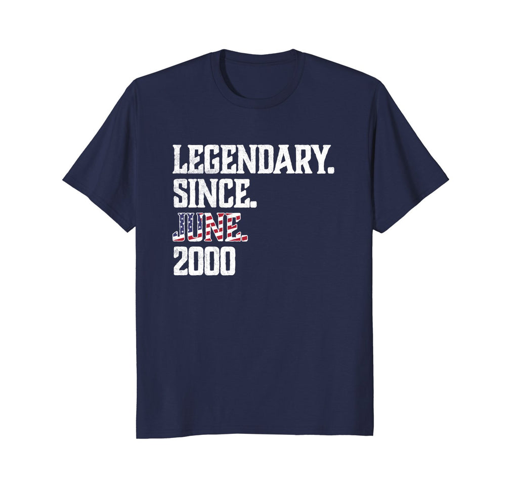 Legendary Since JUNE 2000 T-Shirt 18th funny birthday Shirt