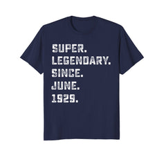 Super Legendary Since June 1929 89th Year Birthday Shirt
