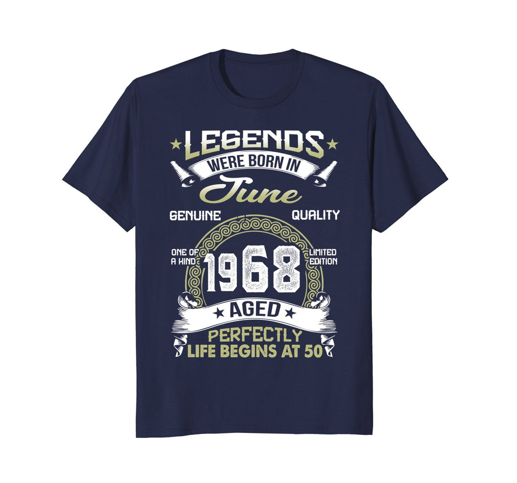 Legends Born In June 1968 50th Awesome Birthday Gift Shirt
