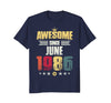 Image of Awesome Since June 1986 Vintage 32nd Birthday Gifts Shirts