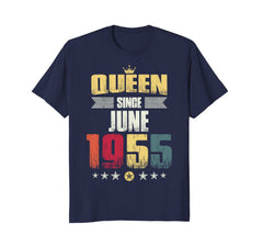 Queen Since June 1955 Vintage 63rd Birthday Gift Shirt