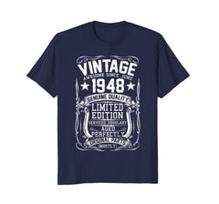 Awesome Vintage Since June 1948 T-Shirt 70th Birthday Gift