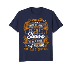 Funny 77th Birthday Gift Awesome June Girl 1941 Shirt Women