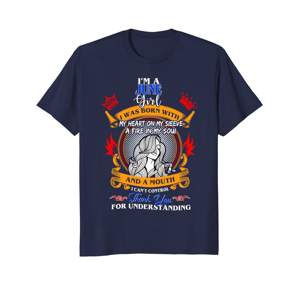 I'm a June Girl Shirt Funny Birthday T-Shirt for Women