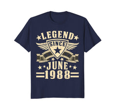 Legend Since June 1988 T-shirt 30th Birthday Gifts