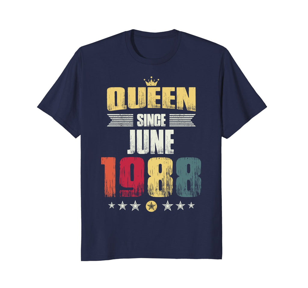 Queen Since June 1988 Vintage 30th Birthday Gift Shirt