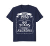 Image of June 1958 T-Shirt 60th Birthday 60 Years Of Being Awesome