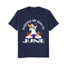 Image of Unicorns Are Born In June Birthday Girls Dabbing Tshirt