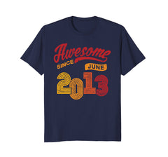 Awesome Since June 2013 Shirt Vintage 5th Birthday Tee