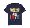 Image of Awesome Since June 1976 Vintage 42nd Birthday Gifts Shirts