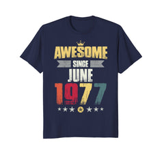 Awesome Since June 1977 Vintage 41st Birthday Gifts Shirts