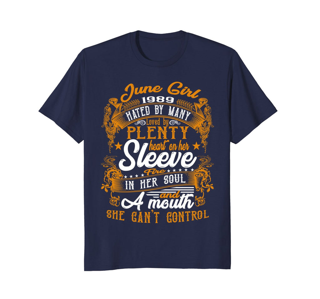 Funny 29th Birthday Gift Awesome June Girl 1989 Shirt Women