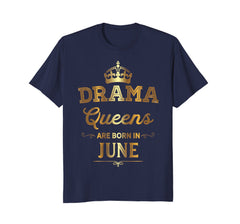 Born In June - Drama Queens Birthday Novelty Vintage Shirts
