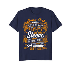 Funny 63rd Birthday Gift Awesome June Girl 1955 Shirt Women