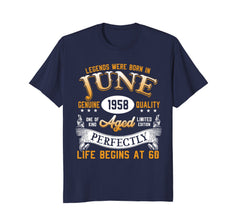 Legends Were Born In June 1958, 60th Birthday Gift Shirt