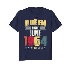 Queen Since June 1964 Vintage 54th Birthday Gift Shirt