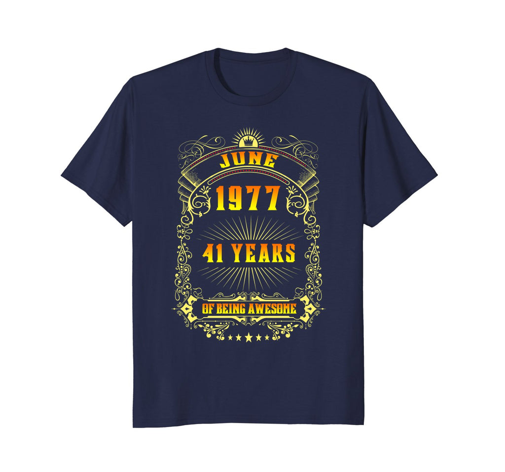41th Birthday T-Shirt June 1977 41 Years Old Gift Shirt