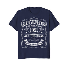 Legends Are Born In June 1951 Vintage T-Shirt 67th Birthday