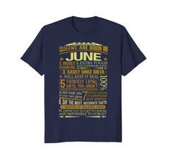 Women's Queens Are Born in June Funny Birthday T-Shirt