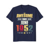 Image of Awesome Since June 1952 Vintage 66th Birthday Gifts Shirts