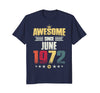 Image of Awesome Since June 1972 Vintage 46th Birthday Gifts Shirts