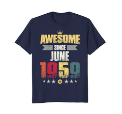 Awesome Since June 1959 Vintage 59th Birthday Gifts Shirts