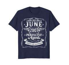 Legends Were Born In June 2007 T-Shirt Vintage 11th Birthday