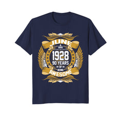 June 1928 90th Birthday 90 Years Old Gift T-Shirt