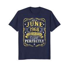 Made In June 1968 Vintage 50th Birthday T-Shirt The Legend