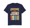 Image of Vintage Retro Awesome Since June 1998 20Th Birthday T-Shirt