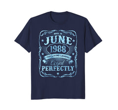 Made In June 1988 T-Shirt Vintage 30th Birthday Gift