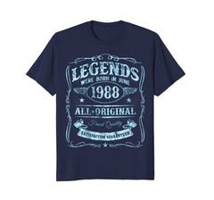 Legends Are Born In June 1988 Vintage T-Shirt 30th Birthday