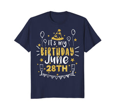 Birthday June 28th Party T-shirt Born On June 28th