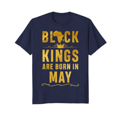 Kings Are Born In June Birthday T-Shirt for Black Men
