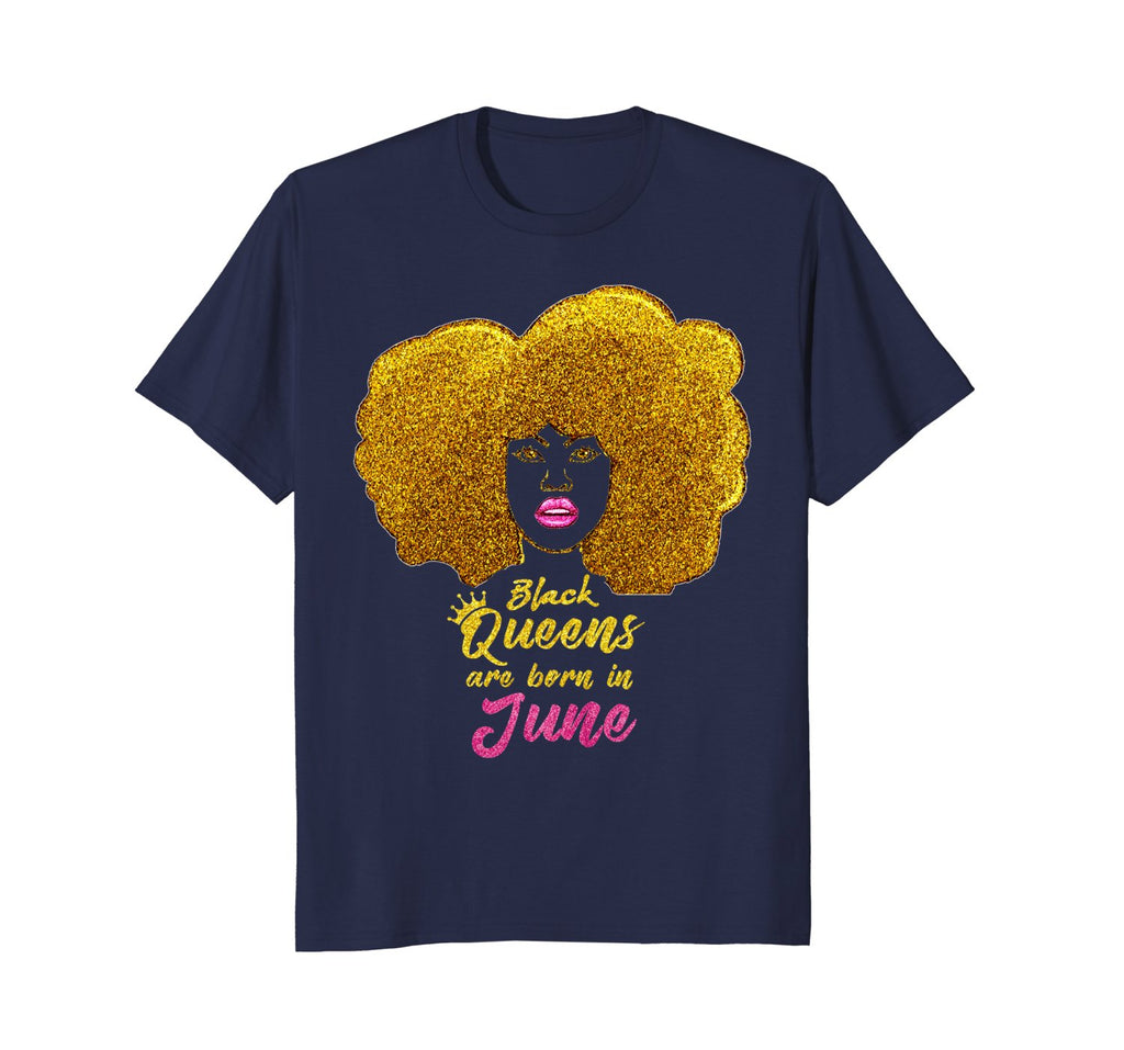 Black Queens Are Born In June Birthday T-Shirt for Women