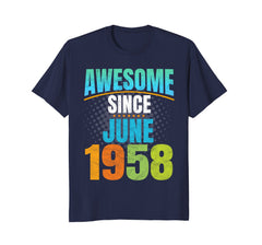 Awesome Since June 1958 - 60th Birthday T-Shirt