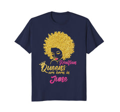 Haitian Queens Are Born In June Birthday T-Shirt for Women