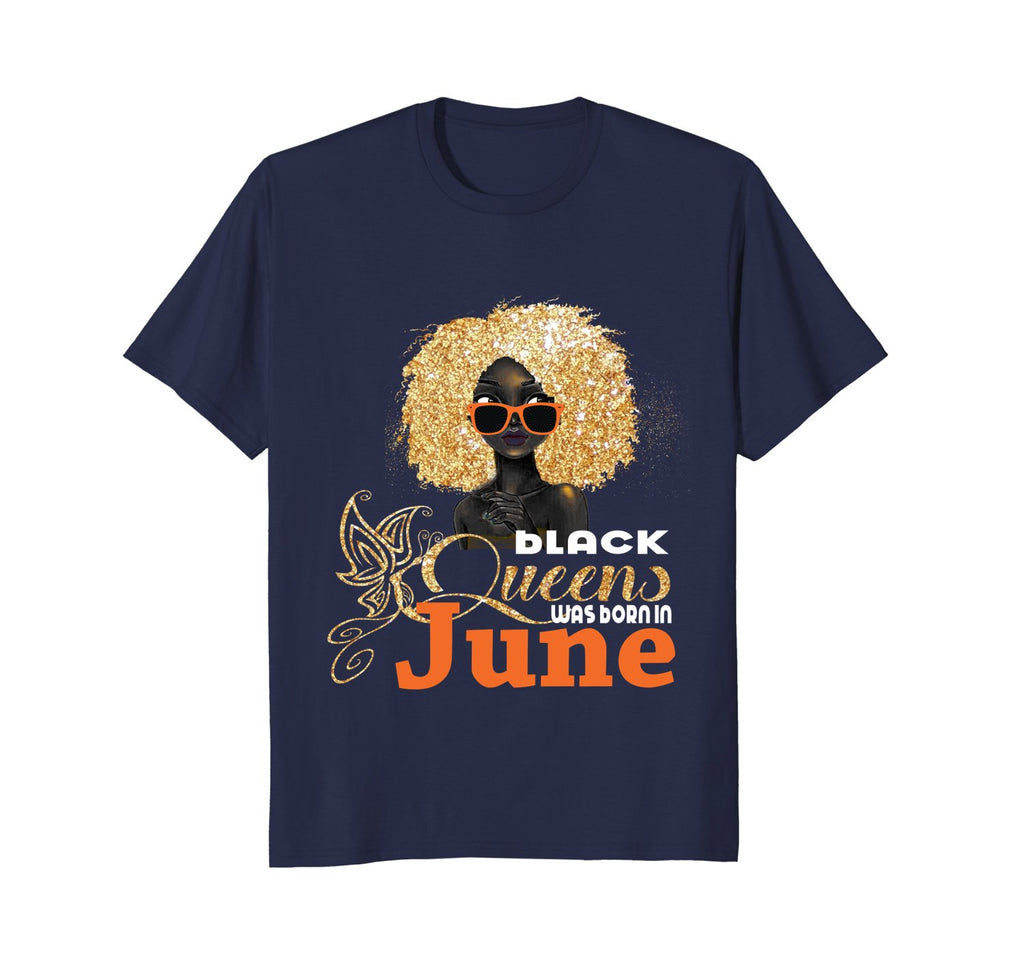 Black Queens Birthday Are Born In June T-Shirt for Women