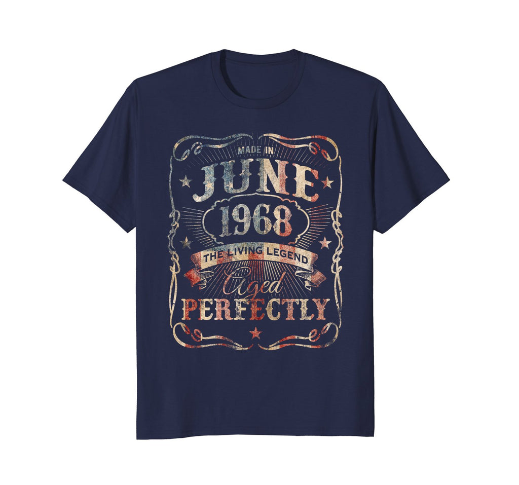 Made In June 1968 USA T-Shirt Vintage 50th Birthday