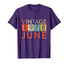 Image of Vintage 1978 June 40th Birthday T Shirt 40 Years Old Tee