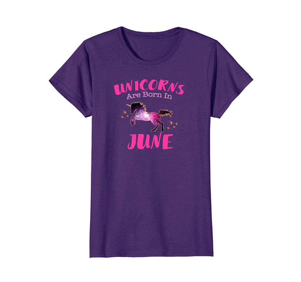 Unicorns Are Born In June T Shirt Unicorn Birthday Tee
