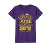 Image of Womens Golden Real Queens Are Born On June 03 Birthday Shirt