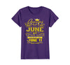 Image of Womens Golden Real Queens Are Born On June 11 Birthday Shirt