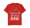 Image of Mermaids Are Born In June Girl Birthday T Shirt